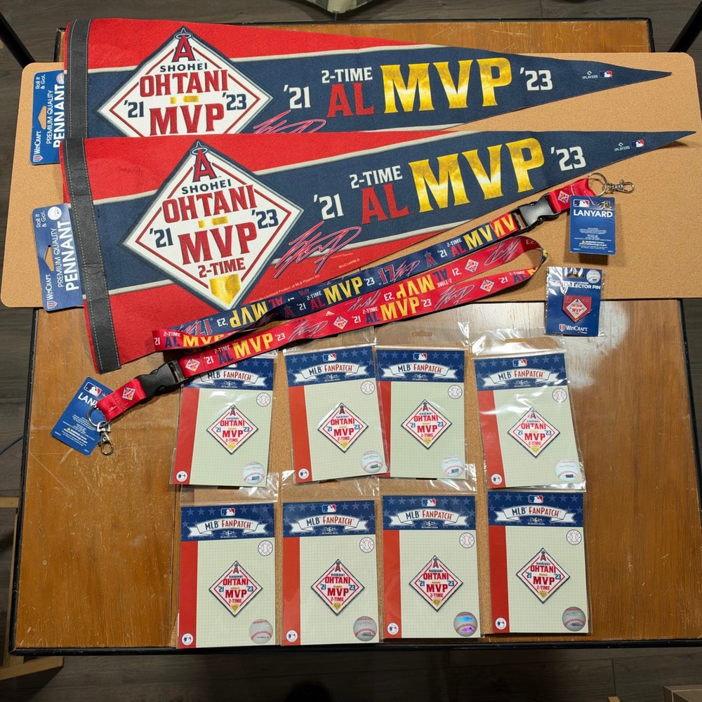 NWT WinCraft Shohei Ohtani 2-Time AL MVP LA Angels Fan Bundle Collectibles